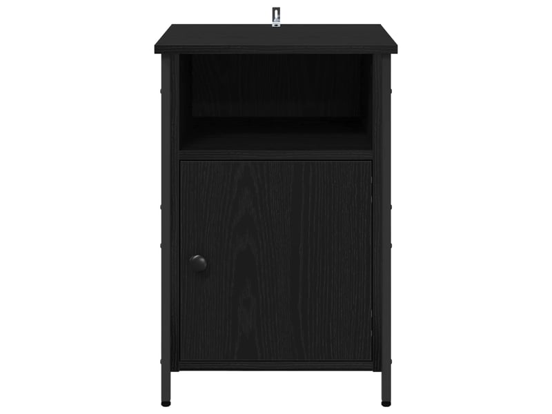  Table de chevet - cabinet de chevet - table de nuit chêne noir 40 x 42 x 60 cm bois d'ingénierie  - Conforama E