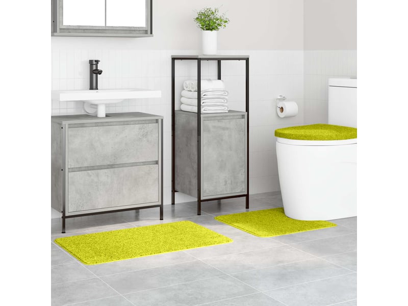  Ensemble de tapis de bain antidérapants 3 pc vert 50 x 80 cm pp cf64758  - Conforama C
