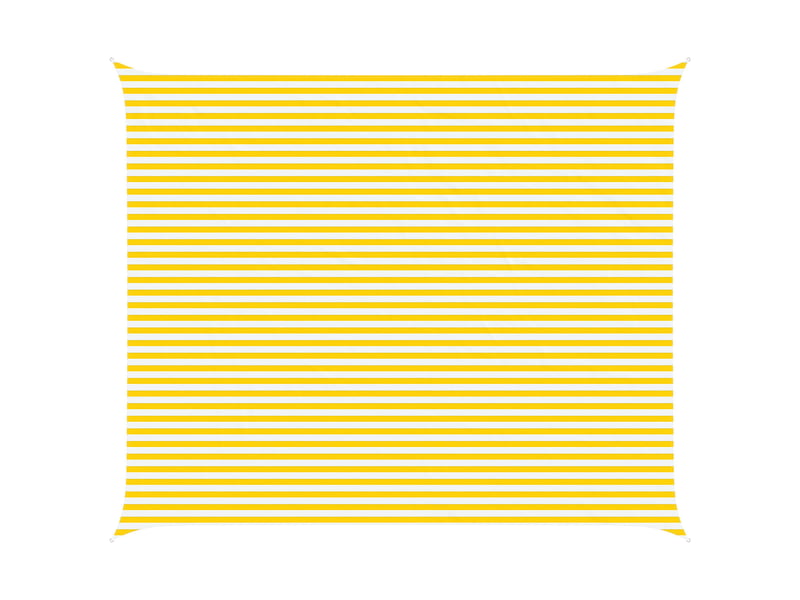  Voile d'ombre - voile d'ombrage - voile parasol jaune et blanc 6 x 5 m 100 % polyester oxford  - Conforama A