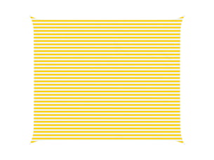 Voile d'ombre - voile d'ombrage - voile parasol jaune et blanc 6 x 5 m 100 % polyester oxford