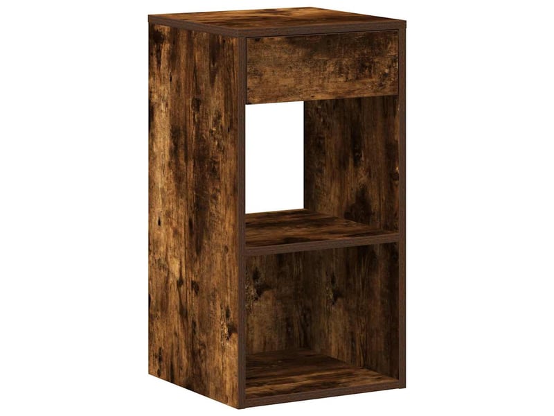 Lot de 2 tables de chevet - cabinet de chevet - table de nuit avec tiroir chêne fumé 35x34x66,5 cm - Conforama D