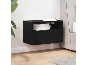 Table de chevet - cabinet de chevet - table de nuit murale noir 45x26x28,5 cm