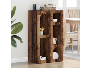Buffet cuisine, meuble de rangement, bahut elst bois ancien 59 x 35 x 100,5 cm bois d'ingénierie