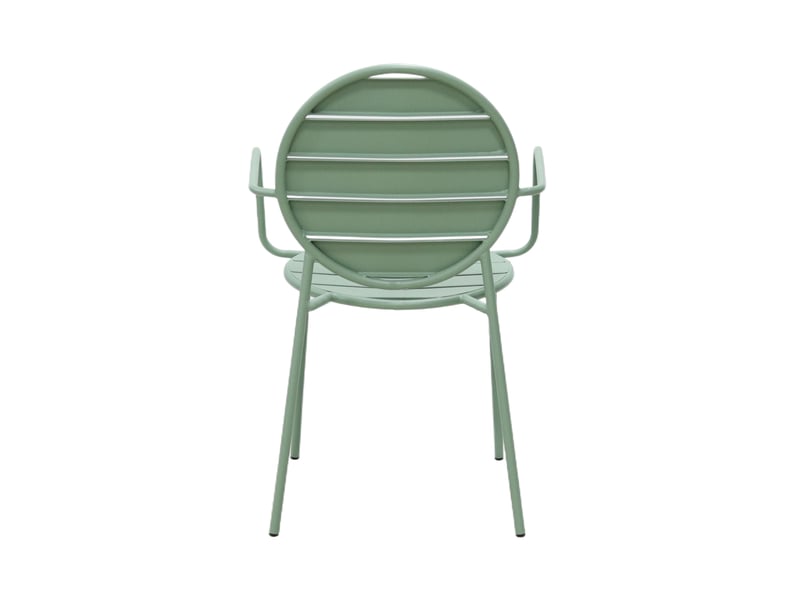  Lot de 2 fauteuils de jardin dossier rond en métal vert - baca  - Conforama E