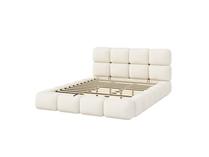 Lit coffre 180x200 cm <strong>LEYTN</strong>  <strong></strong> coloris beige