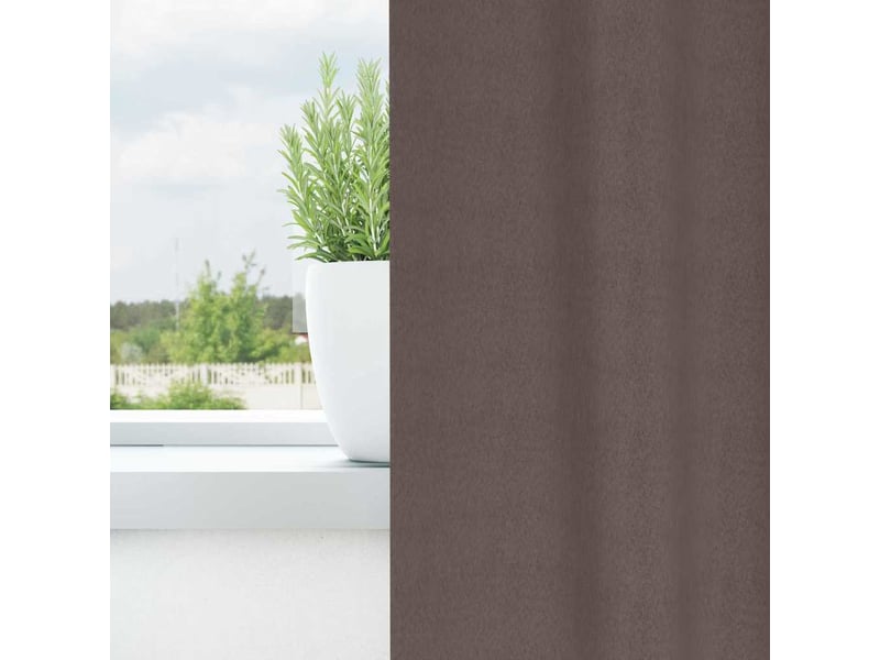  Lot de 2 rideaux occultants, rideaux black-out avec anneaux marron foncé 260 x 140 cm cf44706  - Conforama C