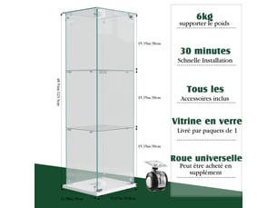 Vitrine coloris blanc - x