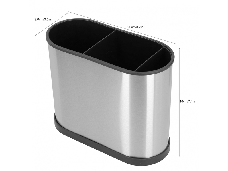 Égouttoir à couverts en acier inoxydable, boîte de rangement pour baguettes - Conforama C