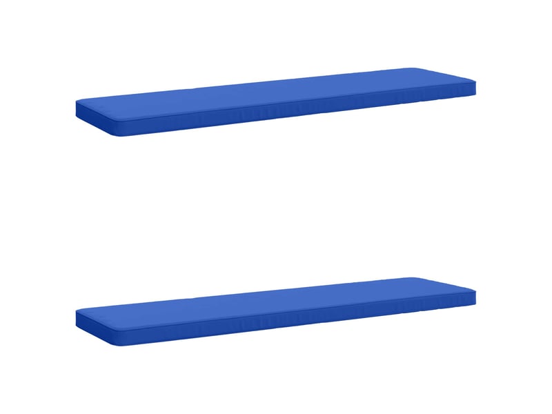 Lot de 2 coussins de banc, coussins d'assise vught 100 % polyester bleu royal cf57888 - Conforama A