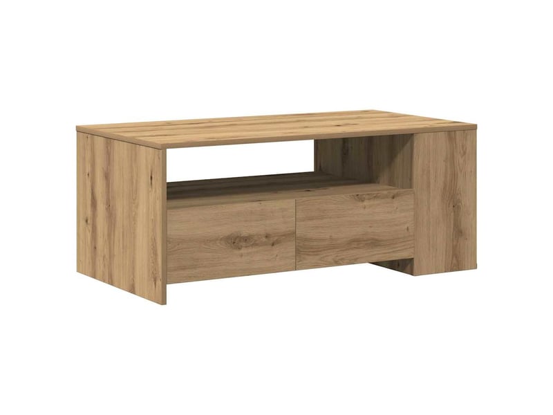  Table basse | table d'appoint salon chêne artisanal 102 x 55 x 43,5 cm  - Conforama A