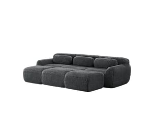 Fauteuil convertible  <strong>FLORAGRACE</strong> Tissu gris