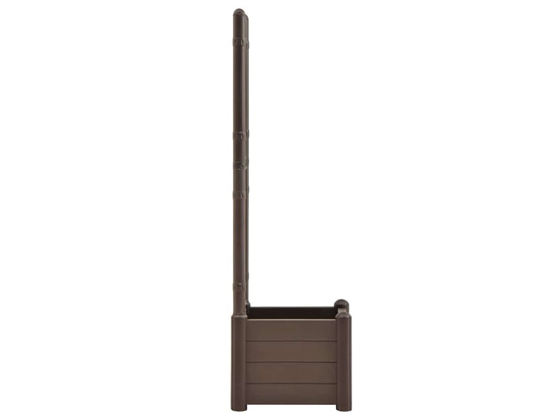  Jardinière - bac à fleurs avec treillis 43x43x142 cm pp moka  - Conforama E