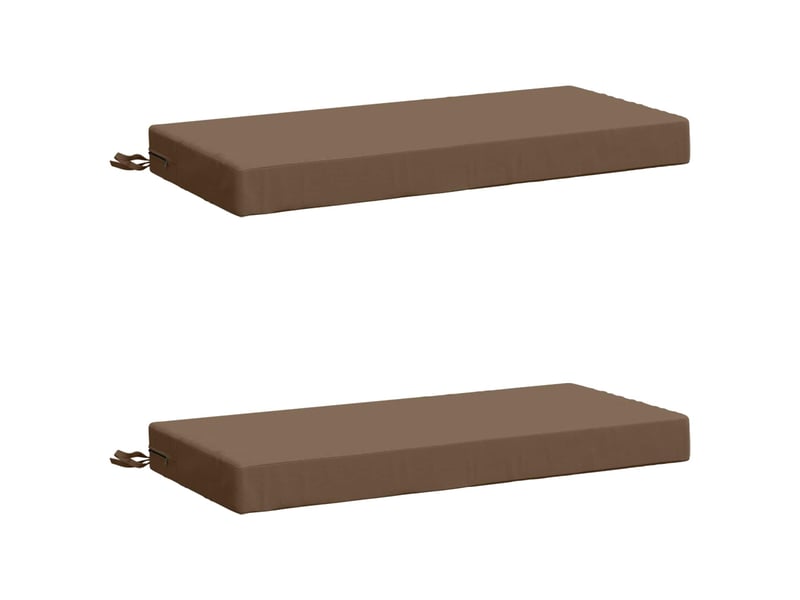 Lot de 2 coussins de banc, coussins d'assise soest 100 % polyester taupe cf57492 - Conforama A