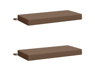 Lot de 2 coussins de banc, coussins d'assise soest 100 % polyester taupe cf57492