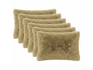 Lot de 2 coussins avec oreiller, coussins décoratifs heerlen gris clair fleece pv cf50438