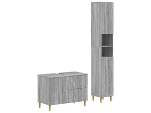Ensemble de 2 meubles de salle de bain delft sonoma gris cf63125