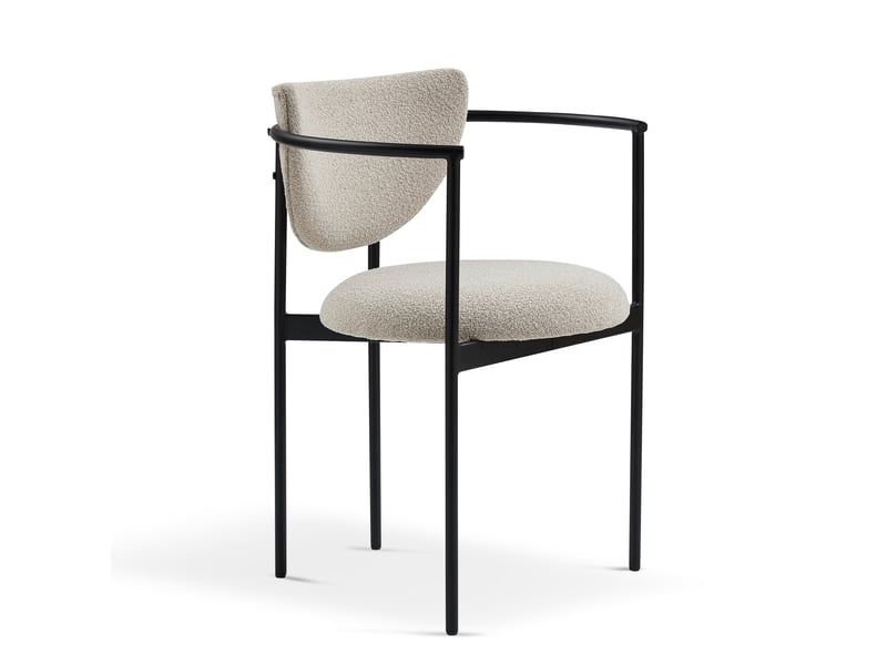  Lot de 2 chaises de salle à manger,78x60x56 cm,avec accoudoirs,tissu,kaki  - Conforama D