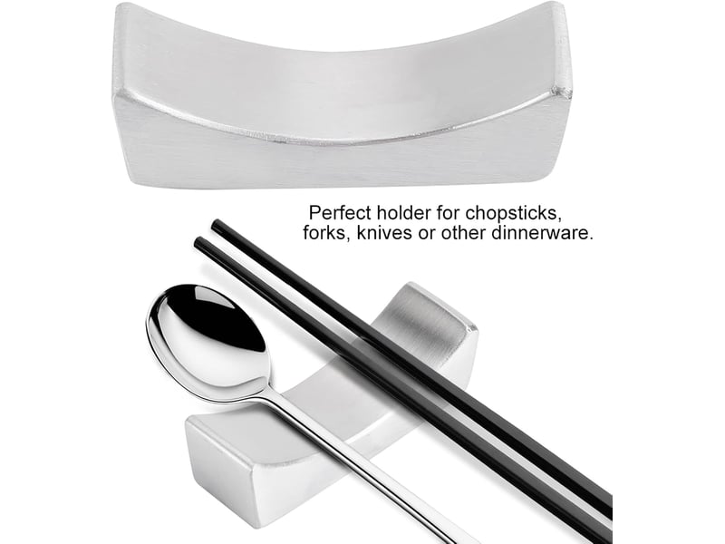  4 pcs repose baguettes, porte acier inoxydable réutilisable, maison cuisine repose multifonctionnel bateau pour forme baguettes cuillère couteau  - Conforama D