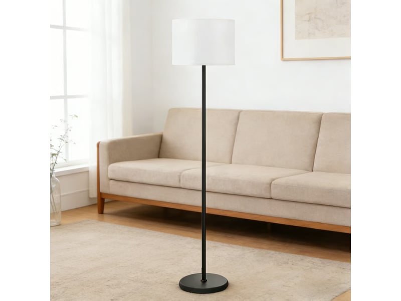  Lampadaire abat-jour carré blanc – éclairage 3 couleurs ASLED-757 - Conforama E