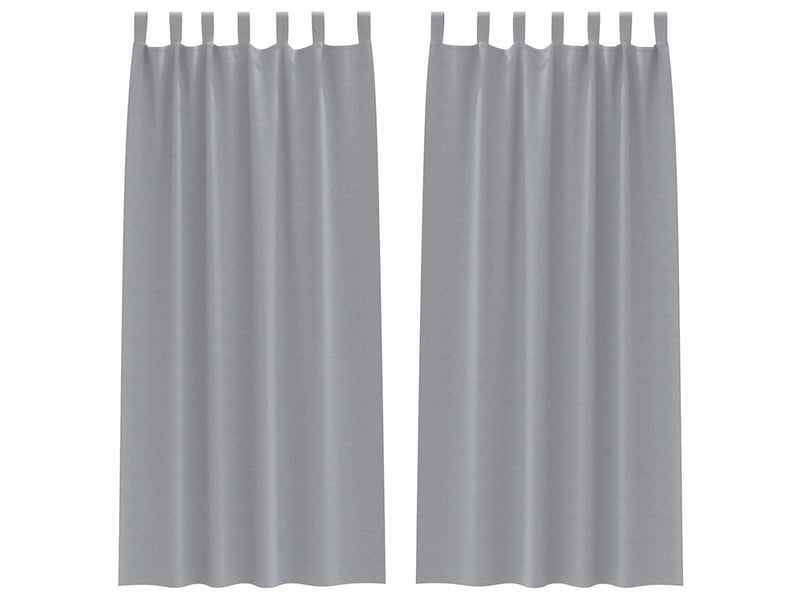  Lot de 2 rideaux occultants, rideaux black-out avec anneaux gris clair 225 x 140 cm cf44641  - Conforama A
