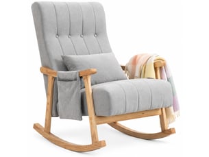 Fauteuil fixe OKWISH Polyester gris vendu A l'unité
