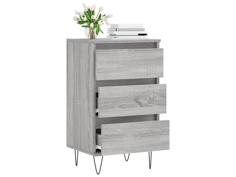  Buffet - bahut - meuble de rangement sonoma gris 40x35x70 cm bois d'ingénierie  - Conforama D