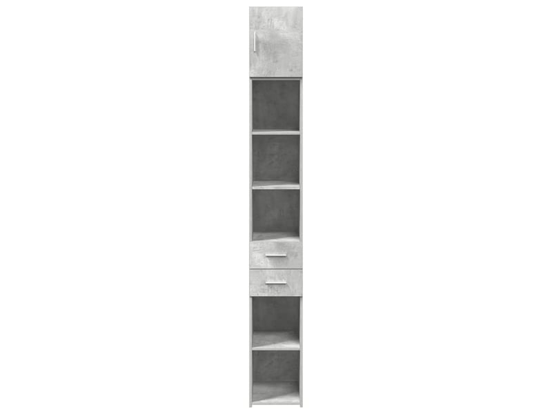  Buffet - armoire de rangement mince gris béton 30x42,5x225 cm  - Conforama D