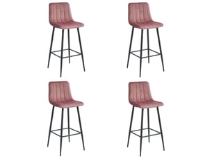tabouret de bar  SANS MARQUE  - rose hauteur d'assise 76 cm vendu Par 4