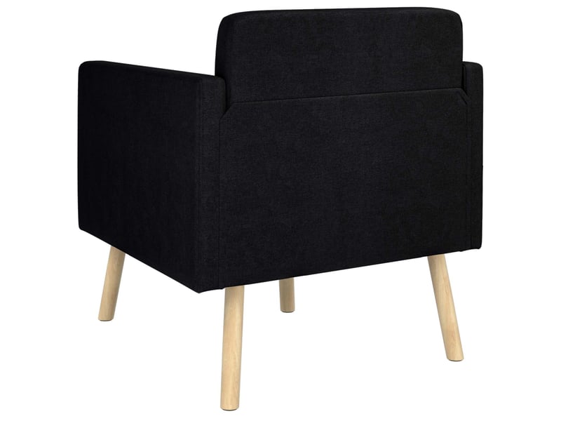 Vidaxl fauteuil d'appoint noir tissu - Conforama E