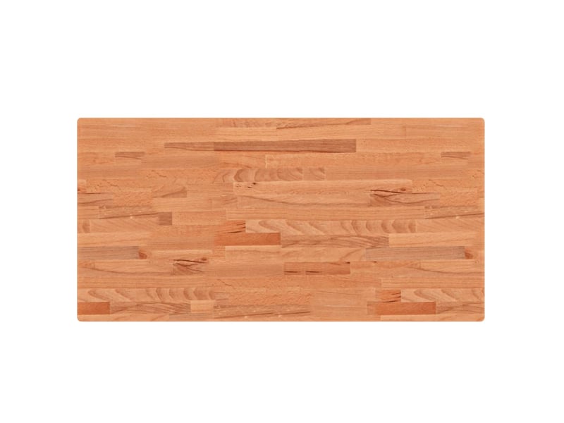 Comptoir de salle de bain, plan de travail 100x50x4 cm bois massif de hêtre cf65706 - Conforama A