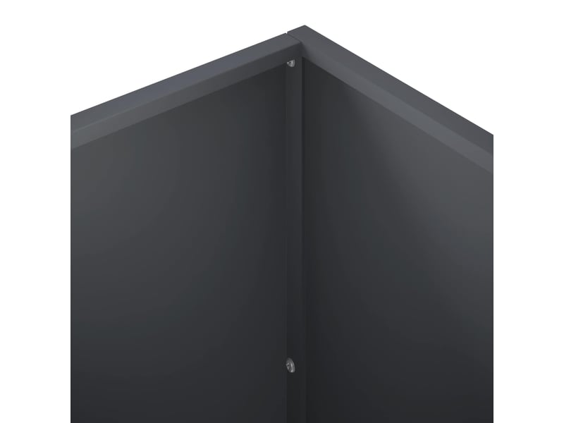  Jardinière - cache-pot de jardin anthracite 40 x 40 x 75 cm  - Conforama E