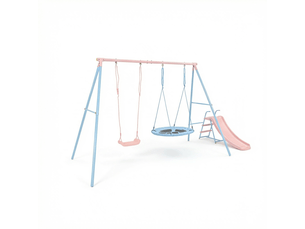 Portique xns107 avec 2 balançoires et toboggan, aire de jeux extérieure pour enfants