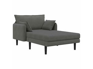 Fauteuil fixe VIDAXL Velours côtelé gris