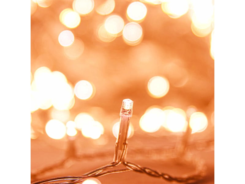 Guirlande led, éclairage de noël avec 400 led blanc chaud 40 m pvc cf62370 - Conforama D
