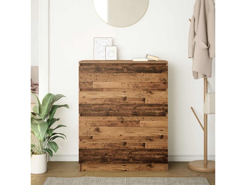  Buffet - bahut - meuble de rangement vieux bois 80x35x99 cm bois d'ingénierie  - Conforama C
