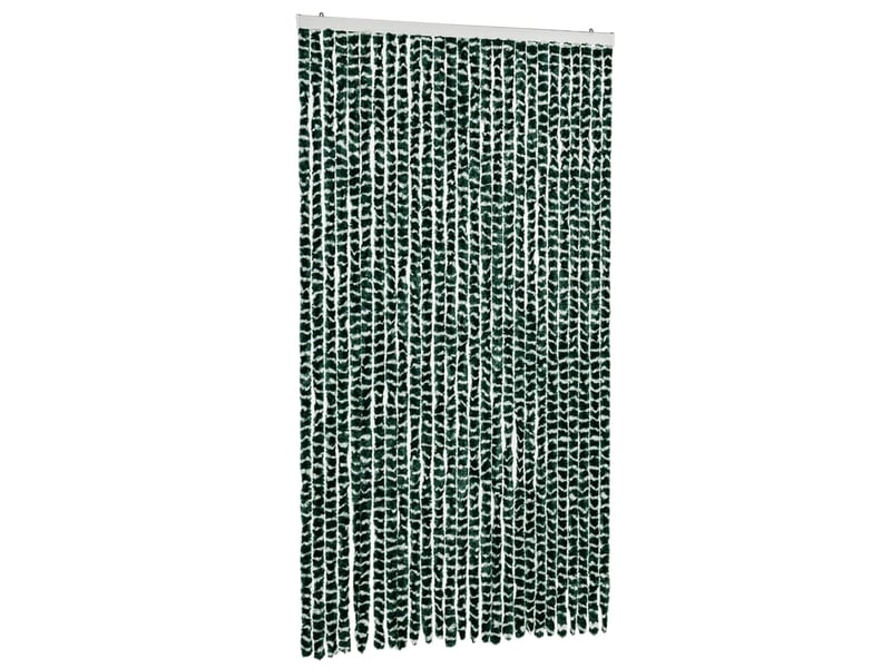  Rideau anti-mouches, moustiquaire vert et blanc 118x220 cm chenille cf43586  - Conforama A