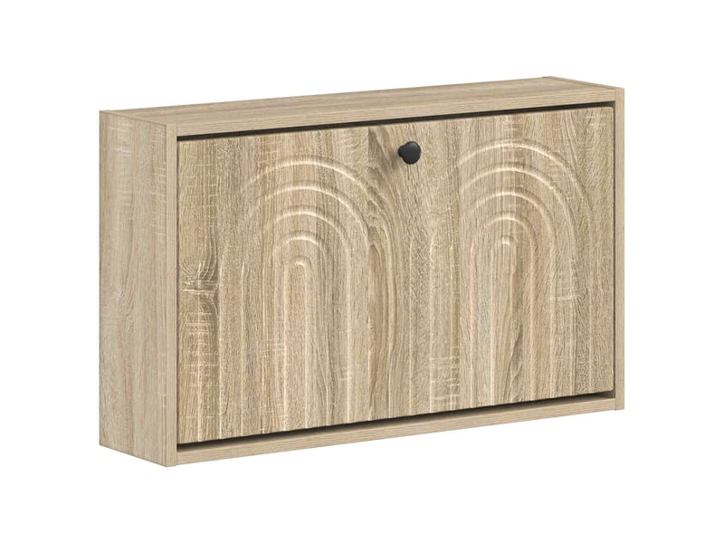  Meuble à chaussures mural, armoire à chaussures alkmaar 71x17x43 cm chêne sonoma  - Conforama A
