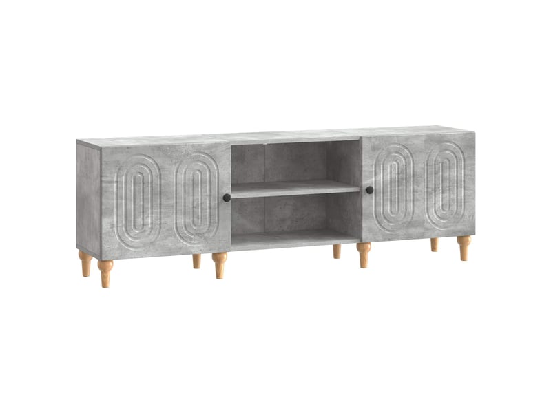  Meuble tv - banc tv - meuble de rangement 150 x 31 x 50 cm gris béton bois d'ingénierie  - Conforama A