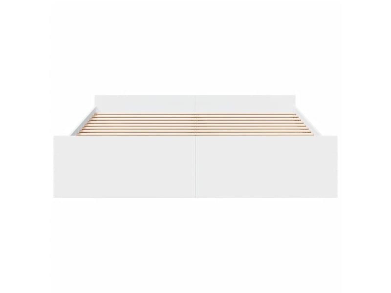  Lit double- lit adulte -  cadre de lit avec tiroirs sans matelas blanc 180x200 cm  - Conforama C