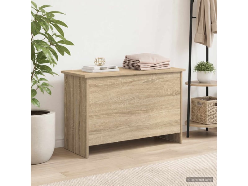 Coffre de rangement avec stockage chêne sonoma 80x40x50 cm - Conforama B
