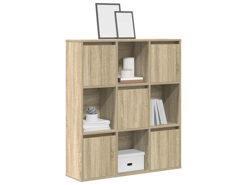  Bibliothèque, meuble de rangement salon chêne sonoma 89x24x101,5 cm bois d'ingénierie  - Conforama B