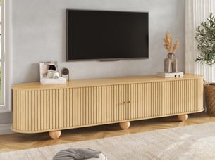Meuble tv coloris bois clair 180 cm BIQZUYA