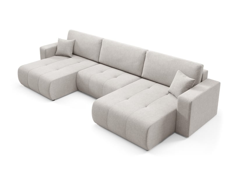  Canapé d'angle convertible molinio u gris  - Conforama D