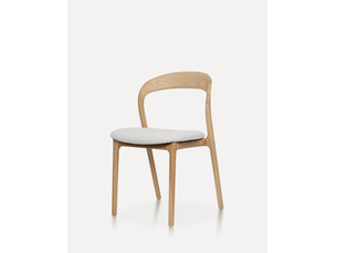 Chaise de salle à manger 51,5 x 53 x 80,5 cm – naturel et blanc cassé – lot de 2 avec assise rembourrée