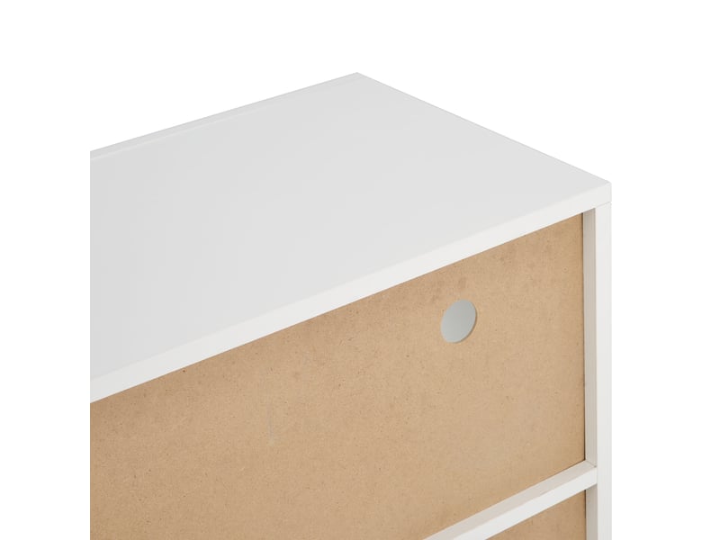 Buffet vitrine 3 portes avec 2 niches et led pour salon 130×35×95 cm en panneaux de particules blanc - Conforama D