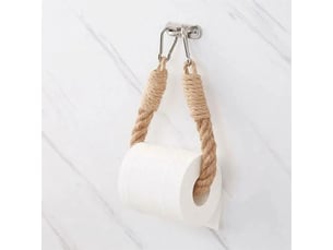 Mur -porte-papier hygiénique à corde de chanvre, acier inoxydable, pour salle de bain et
