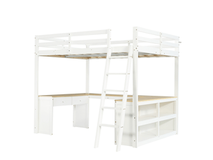 Lit mezzanine 140x200 cm <strong>BEAUNIV</strong> <strong></strong> coloris bicolore