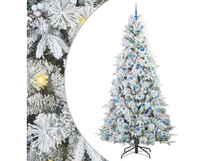 Sapin de noël - arbre de noël artificiel à branches articulées blanc 240 cm