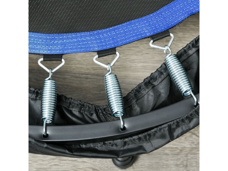 Trampoline de fitness pliable ø102 cm noir et bleu, poignée réglable sur 4 hauteurs, charge jusqu'à 100 kg - Conforama E