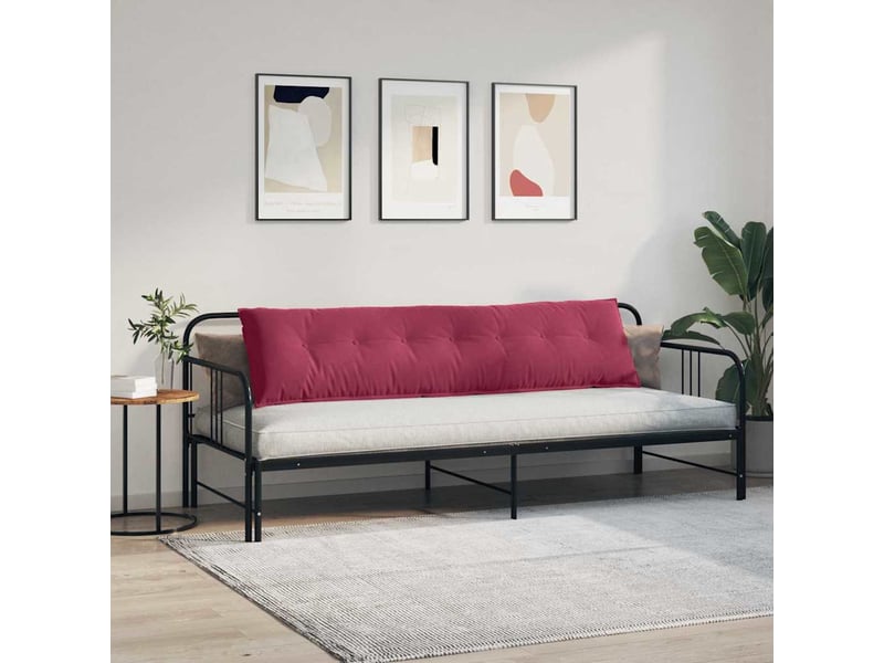  Coussin de dos, coussin de dossier bordeaux 200 x 50 cm tissu en velours côtelé cf54594  - Conforama D